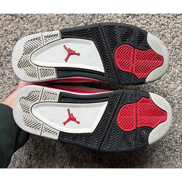 Nike Air Jordan 4 Red Cement Size 5.5 Youth (Size 7 Youth) - Picture 5 of 7